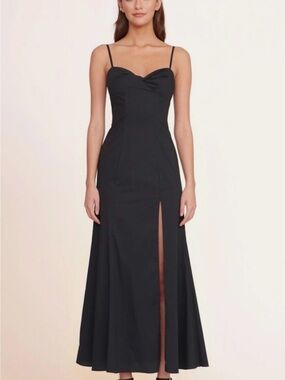 staud naomi asymmetrical dress Green Ruched Naomi Midi Dress